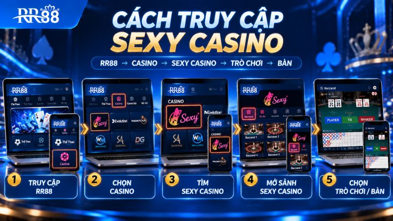 Cách truy cập SEXY CASINO TRỰC TUYẾN tại RR88